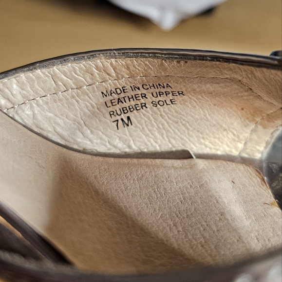 MICHAEL Michael Kors silver open toe mules with 3 inch heels EUC - Picture 8 of 9